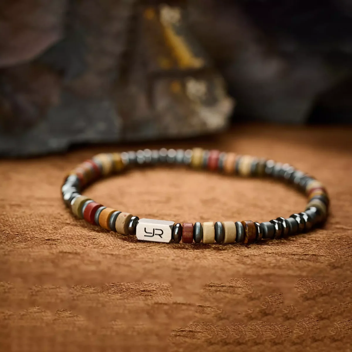 Picasso hematite Bracelet (4mm) - Image 2