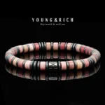 Rhodochrosite Beaded Bracelet (6mm) - Image 5