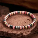 Rhodochrosite Beaded Bracelet (6mm) - Image 4