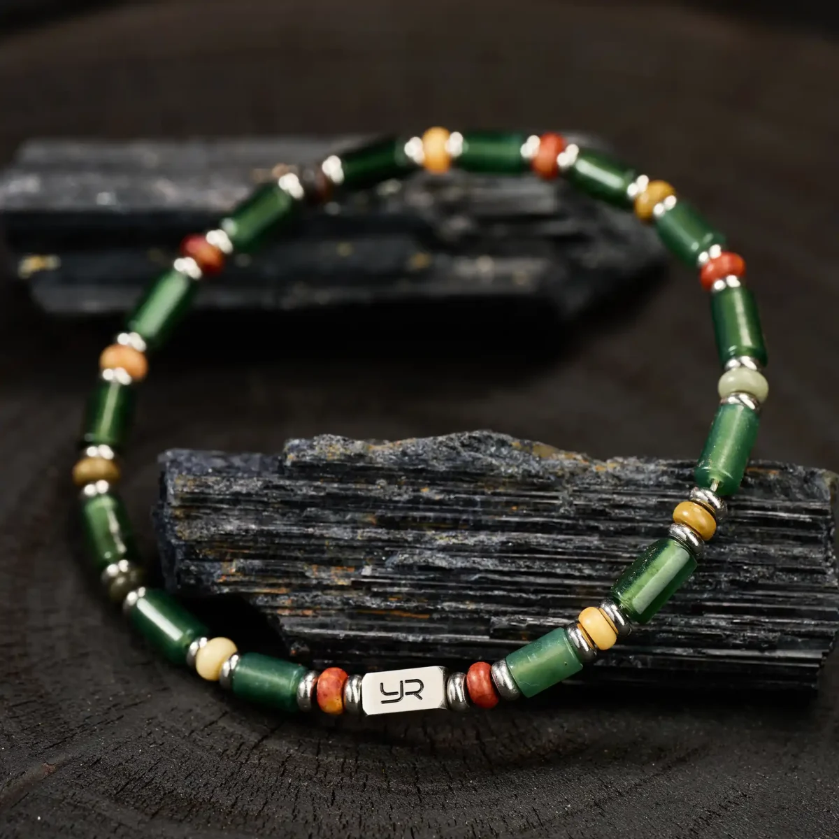 Green Xiuyan Jade Beaded Bracelet (6mm) - Image 3