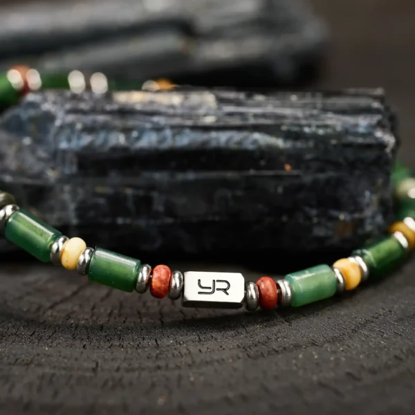 Green Xiuyan Jade Beaded Bracelet (6mm)