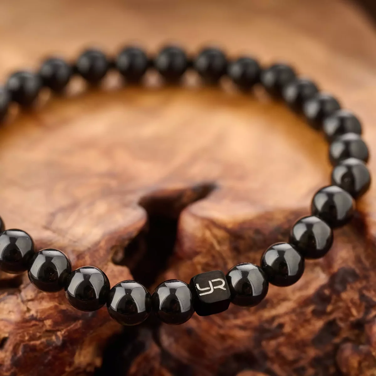 Natural Obsidian Bracelet (6mm) - Image 2