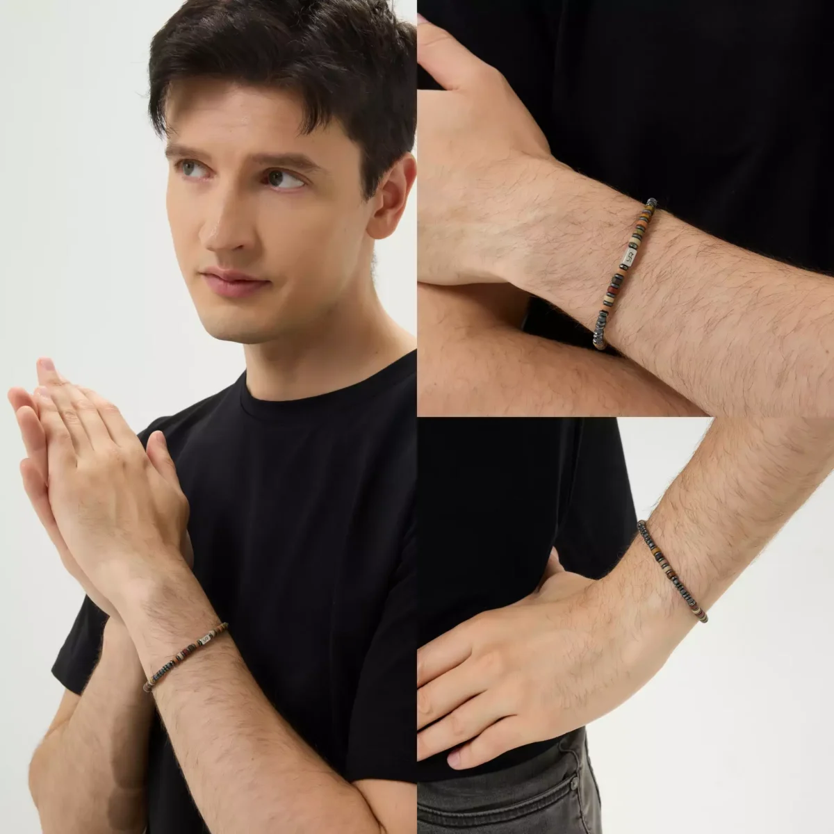 Picasso hematite Bracelet (4mm) - Image 3